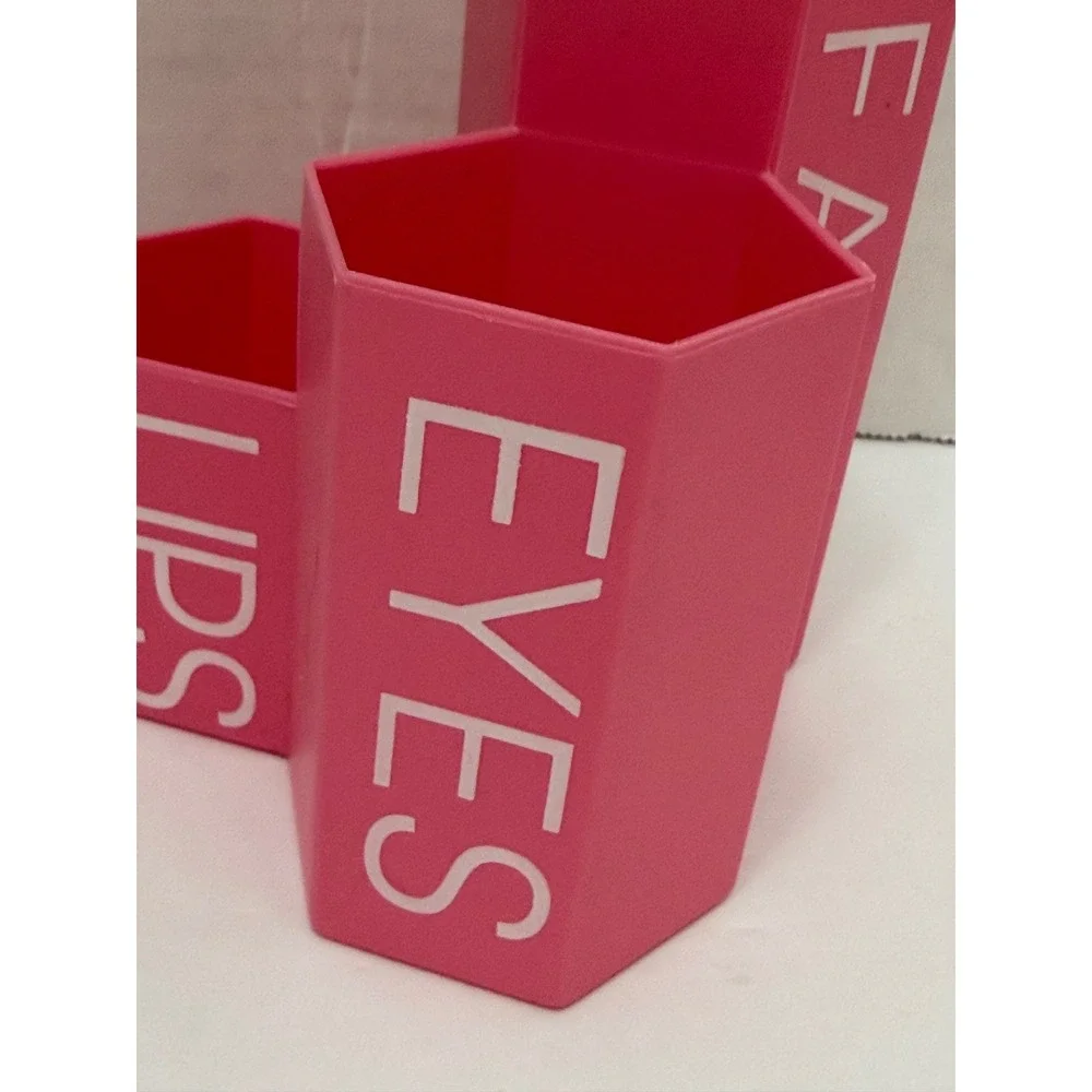 Makeup Brush Holder 3 Tier Cosmetics Storage Face Eyes Lips Organizer Hexagon